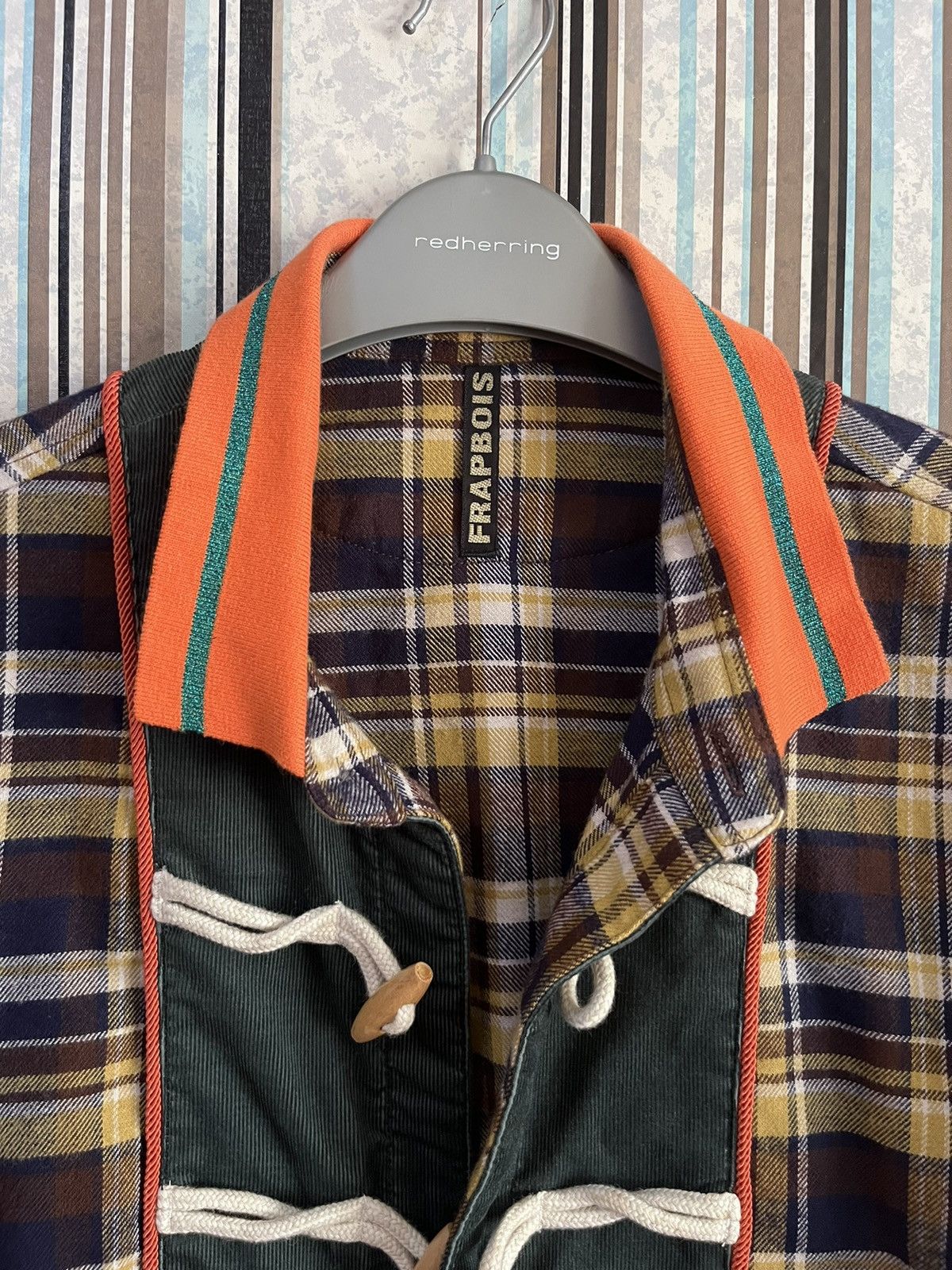 Issey Miyake Frapbois cheongsam corduroy checked #A2 Size US M / EU 48-50 / 2 - 5 Thumbnail