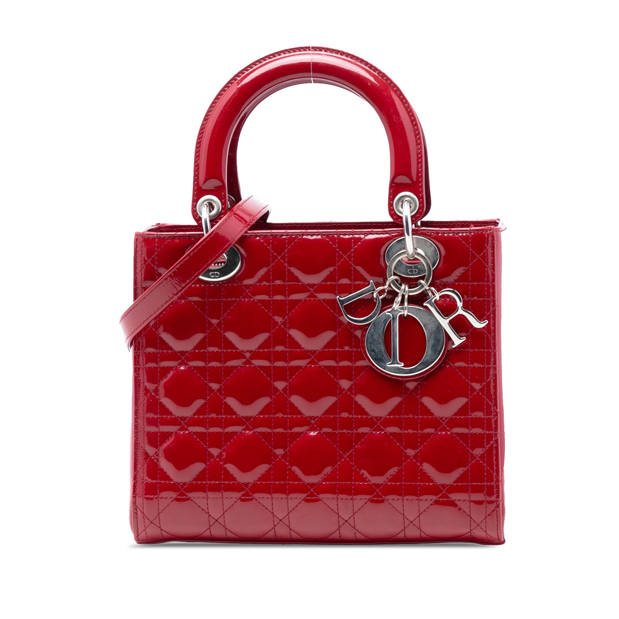 Dior Dior Medium Patent Cannage Lady Dior Size ONE SIZE - 1 Thumbnail
