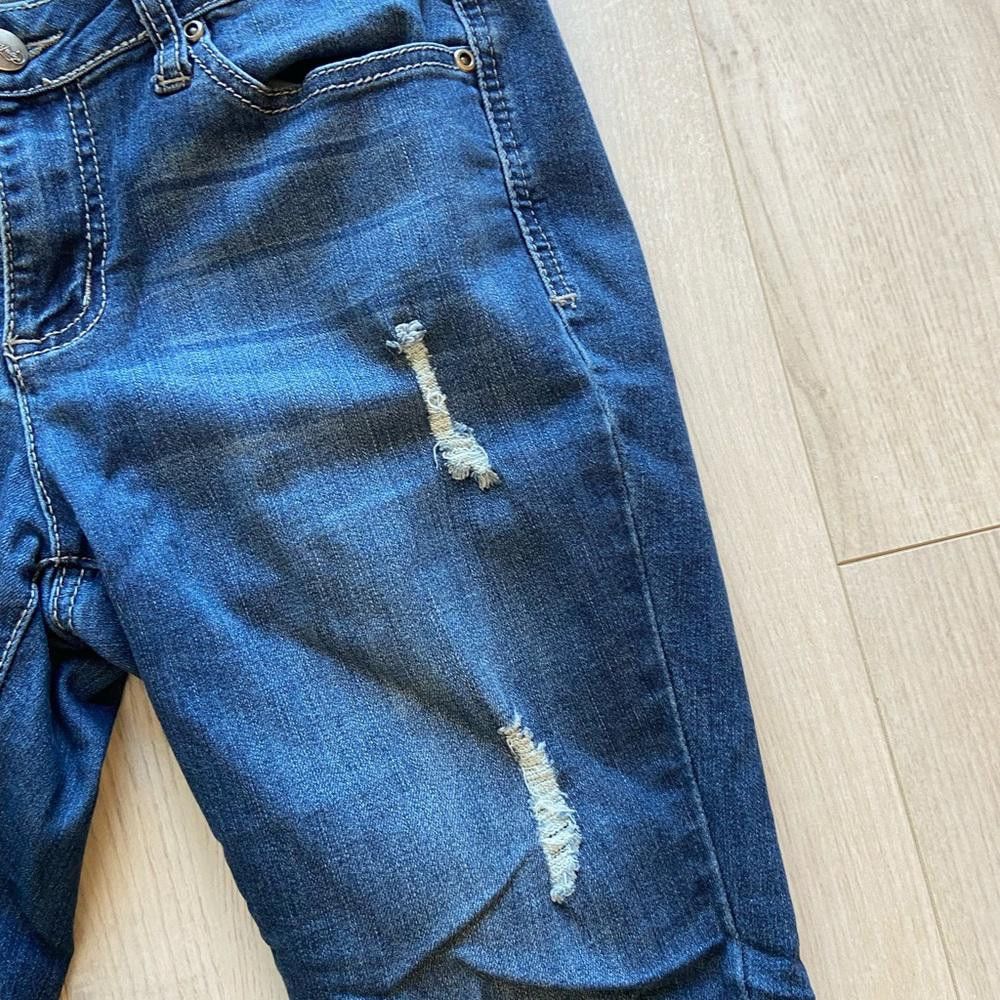Designer Project Indigo Medium Wash Ripped Jeans Size 28" / US 6 / IT 42 - 3 Thumbnail