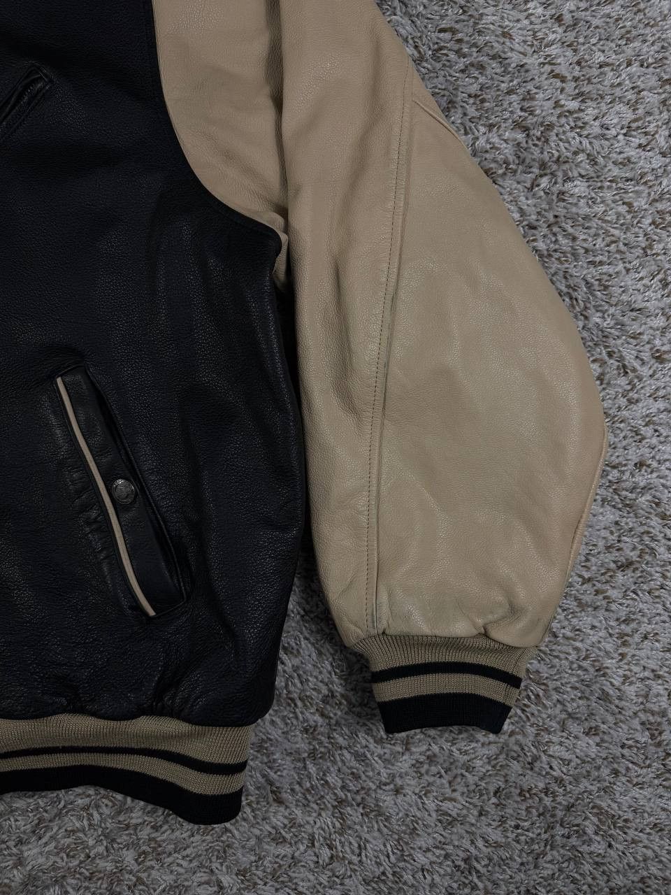 Harley Davidson VTG 90s Harley Davidson Heavy Letterman Bomber Jacket Size US XXL / EU 58 / 5 - 5 Thumbnail
