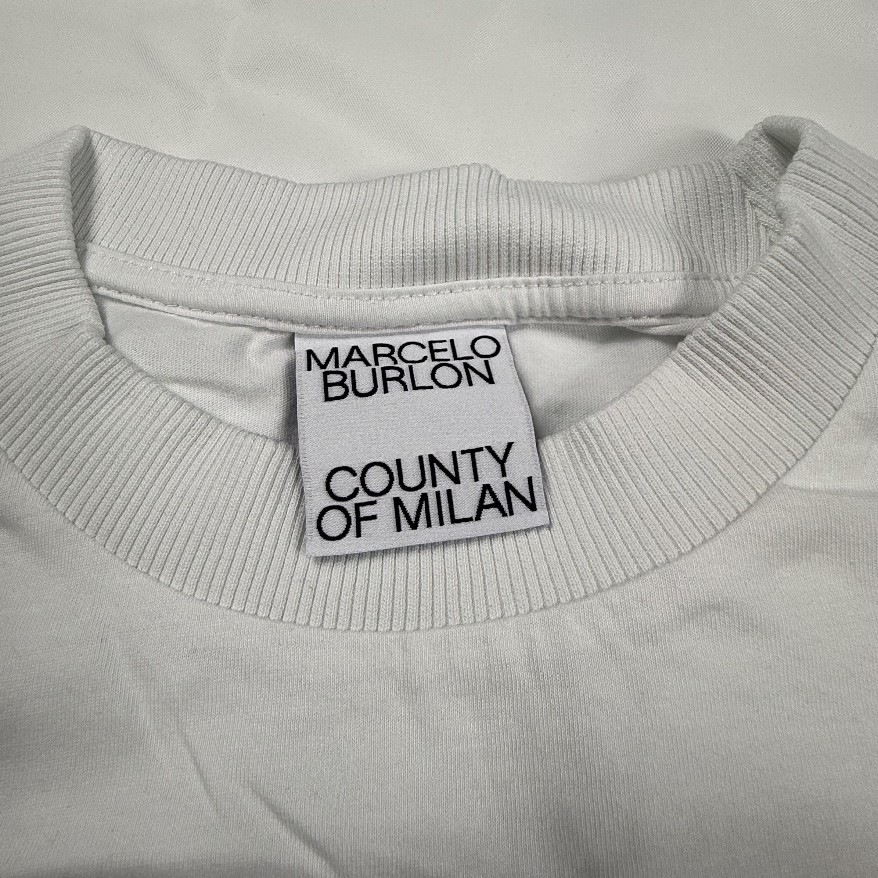 Marcelo Burlon Marcelo Burlon County of Milan BZRP Pixel White T-Shirt Size US L / EU 52-54 / 3 - 3 Thumbnail