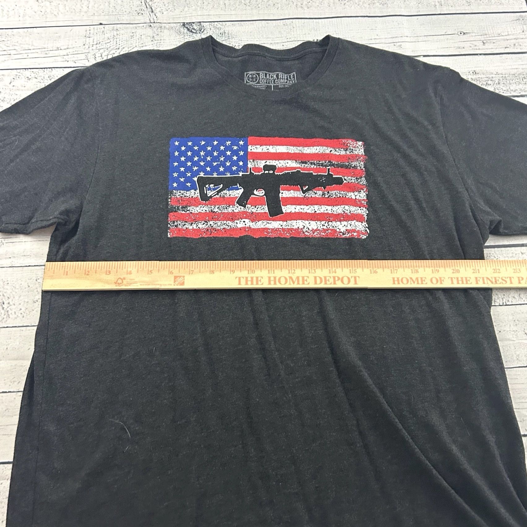 Vintage Black Rifle Coffee Co Short Sleeve Flag T Shirt Men XL Gray Size US XL / EU 56 / 4 - 4 Thumbnail