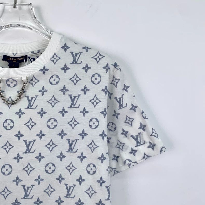 Louis Vuitton Louis Vuitton Cotton crewneck short-sleeved T-shirt with w Size S / US 4 / IT 40 - 3 Thumbnail