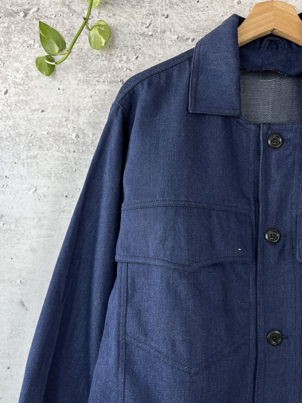 Le Laboureur × Vintage Vintage French Workwear Indigo Jacket Sanfor Lutteurs Size US L / EU 52-54 / 3 - 3 Thumbnail