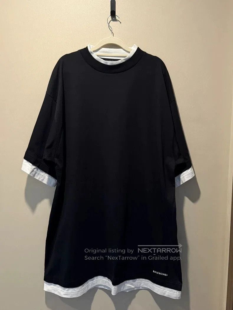 Balenciaga Balenciaga Black Layered T-shirt. Size US M / EU 48-50 / 2 - 2 Thumbnail