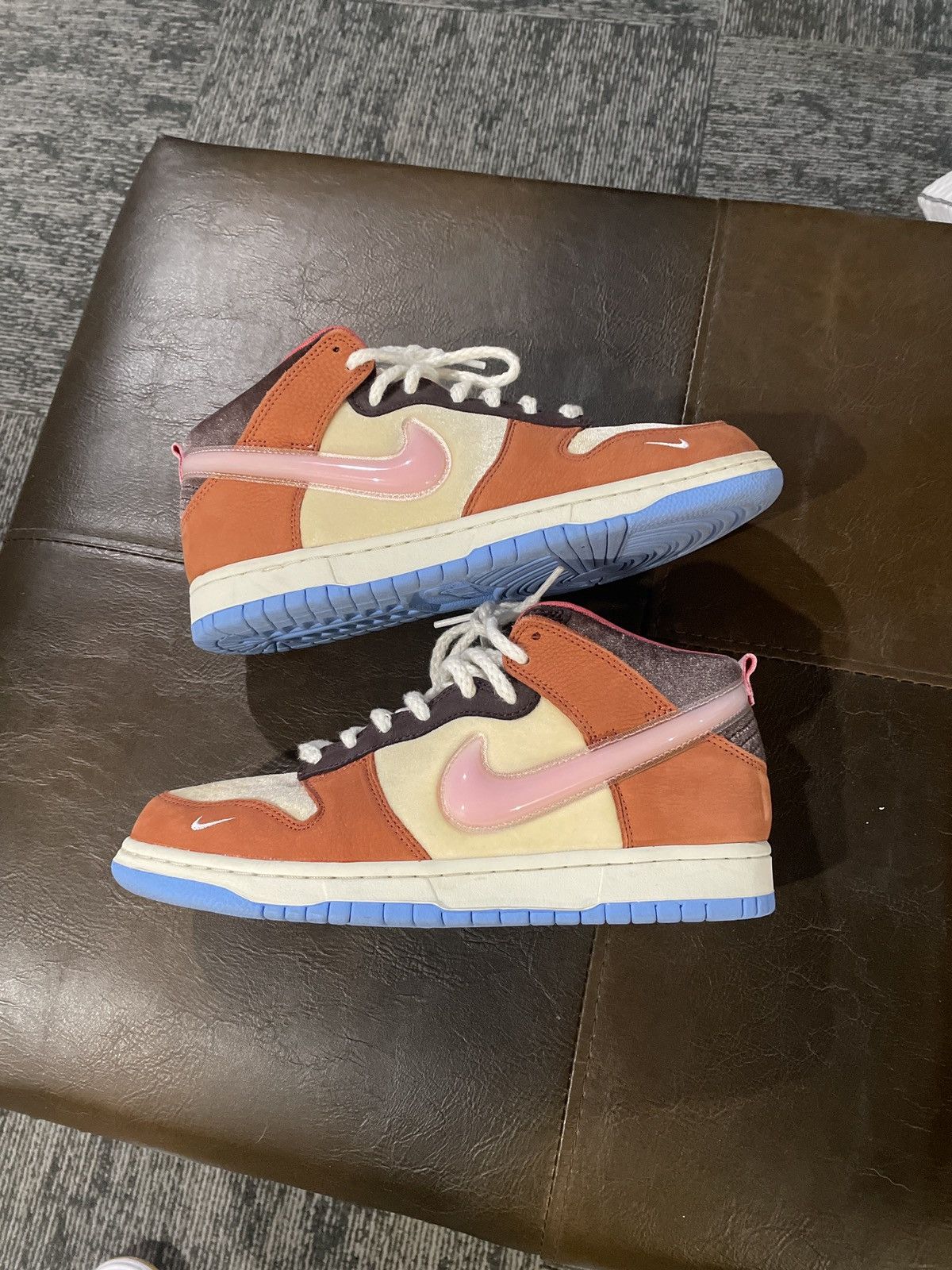 image of Nike Dunk Social Status “Chocolate Milk” Shoes in Brown, Men's (Size 8)