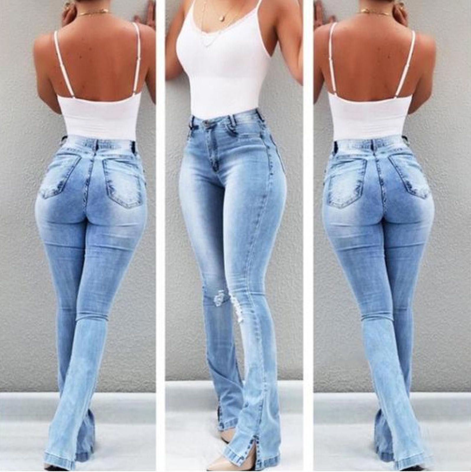 The Unbranded Brand Stretch ripped jeans Size US 32 / EU 48 - 3 Thumbnail