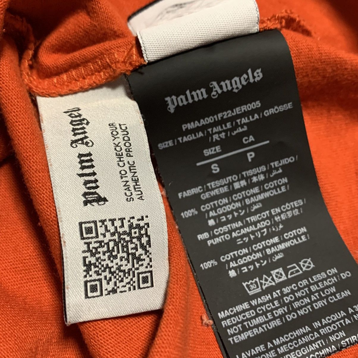 Palm Angels Palm Angels Small Classic Bear Orange Tee Size US S / EU 44-46 / 1 - 11 Thumbnail