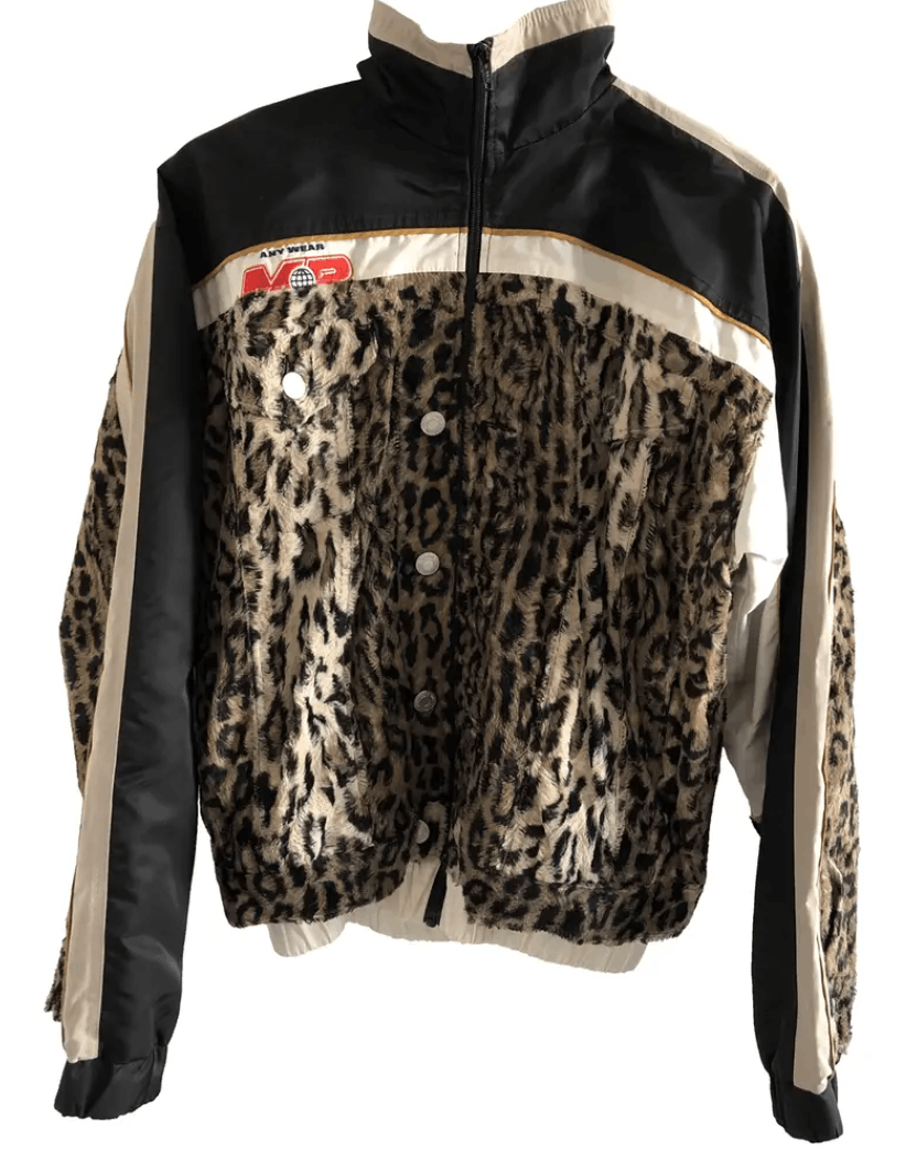 Pre-owned Martine Rose Hybrid Leopard Track Jacket Small S In Multi
