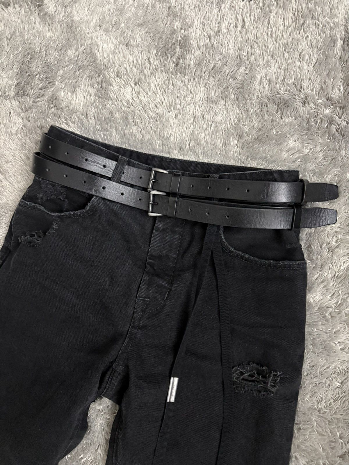 Ann Demeulemeester DOUBLE BELT Size ONE SIZE - 1 Thumbnail