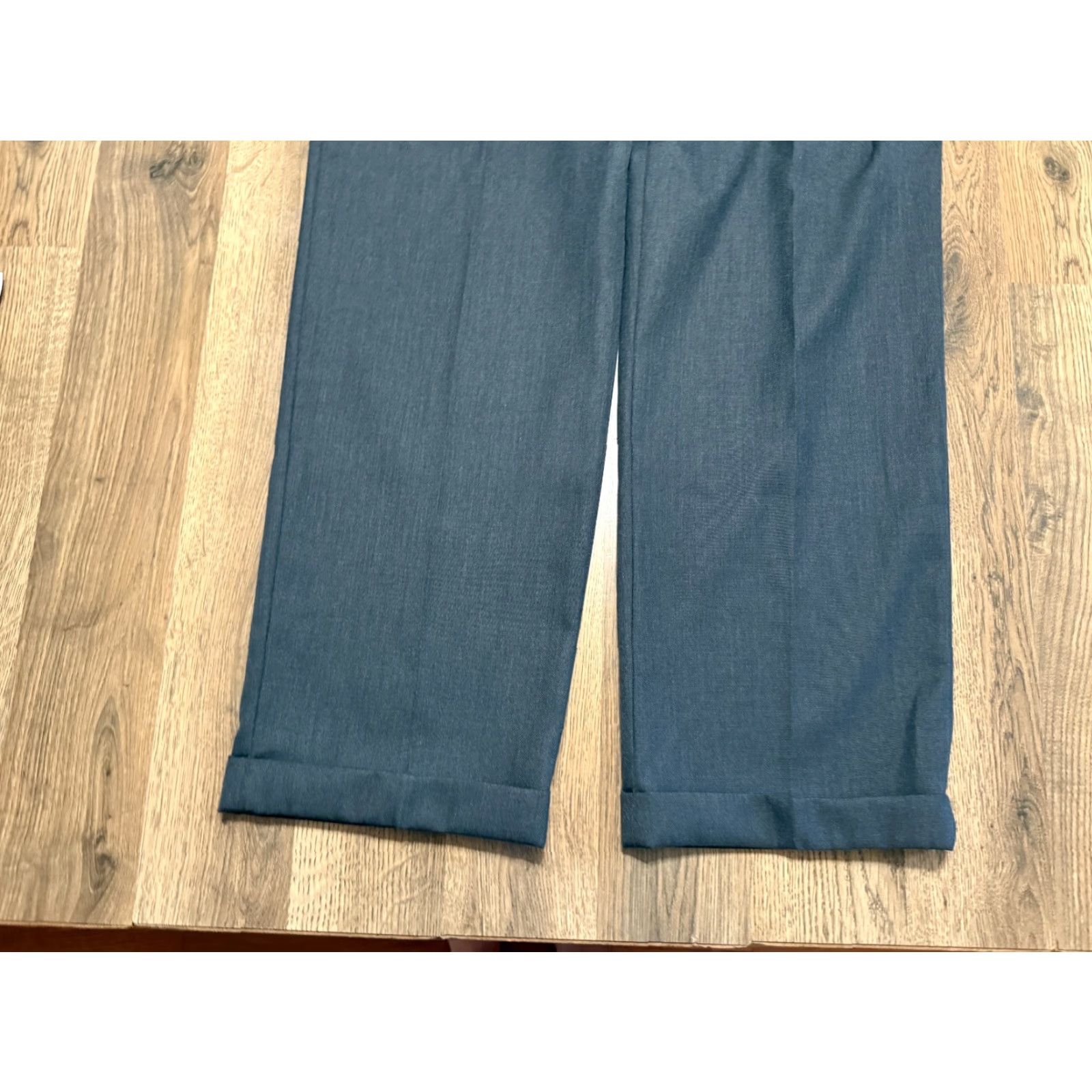 Stafford Stafford Pants Mens 34x32 Gray Dress Pants Cuffed Pleated 42" Length Modern Regular Size US 34 / EU 50 - 3 Thumbnail