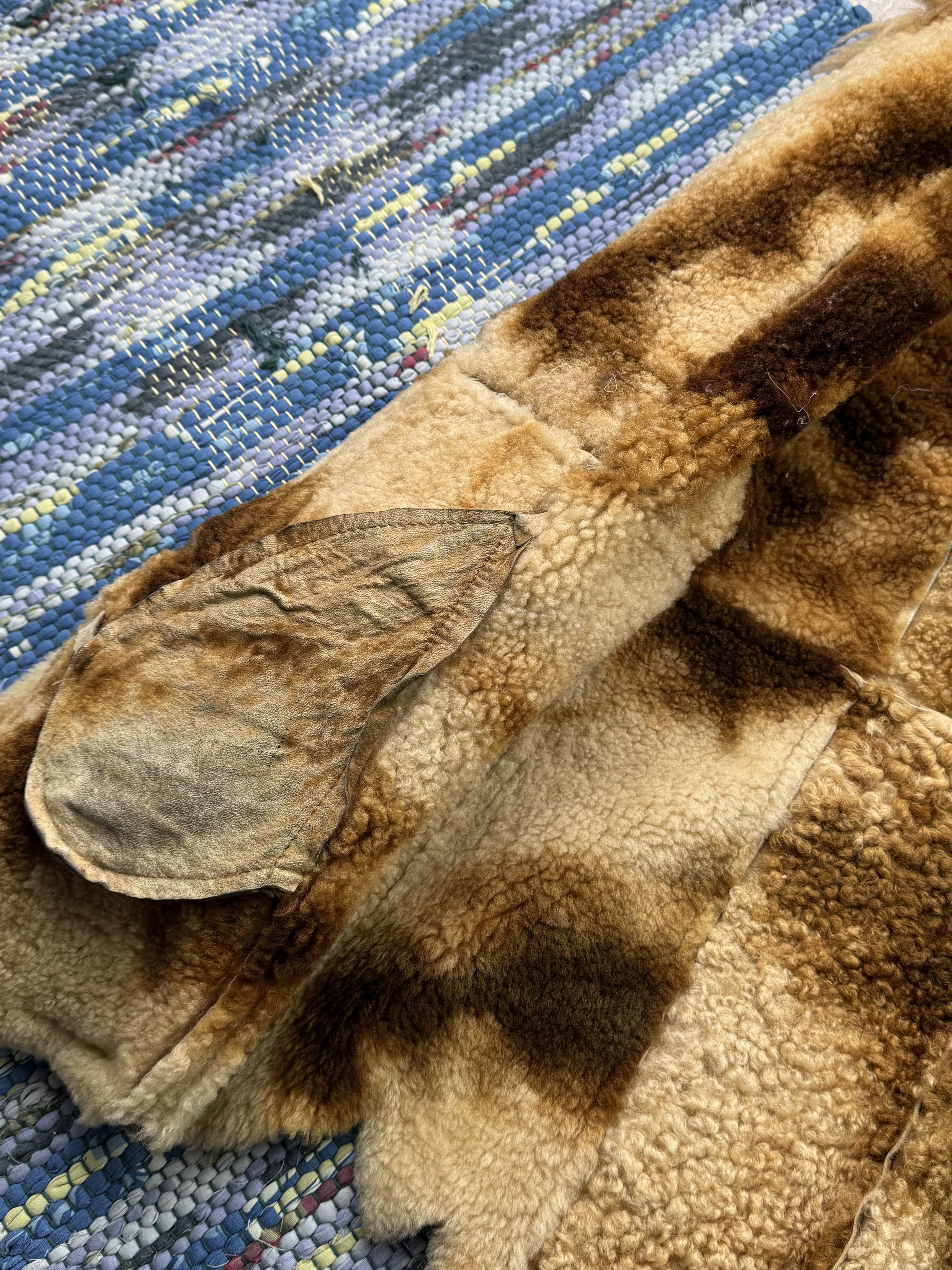 Vintage Vintage Real Sheepskin Faded Jacket A678D15(466) Size XS / US 0-2 / IT 36-38 - 7 Thumbnail