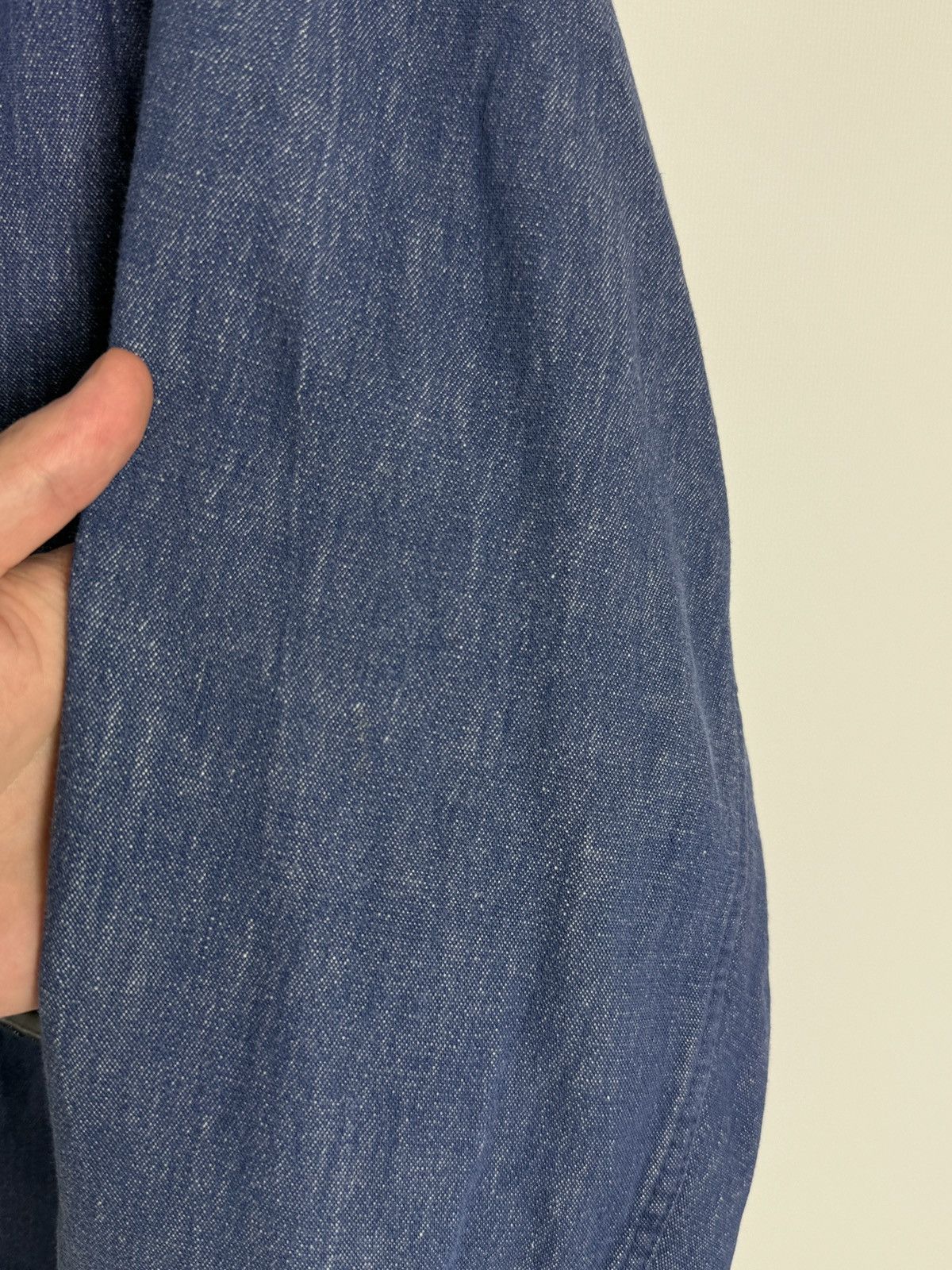 Le Laboureur 70s 80s Vintage Worker German Denim Work Chore Jacket Size US L / EU 52-54 / 3 - 6 Thumbnail