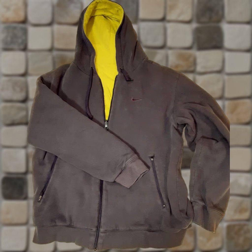 Nike VINTAGE? Pre-Owned Nike Reversable Hooded Jacket Large Dark Green&Lime Green Jacket Mens L Greenhooded Nike Reversable Jacket Size US L / EU 52-54 / 3 - 1 Thumbnail