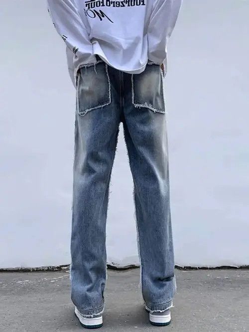 VIBE Pants wide legs retro stitched edges punk american style Size US 30 / EU 46 - 4 Thumbnail