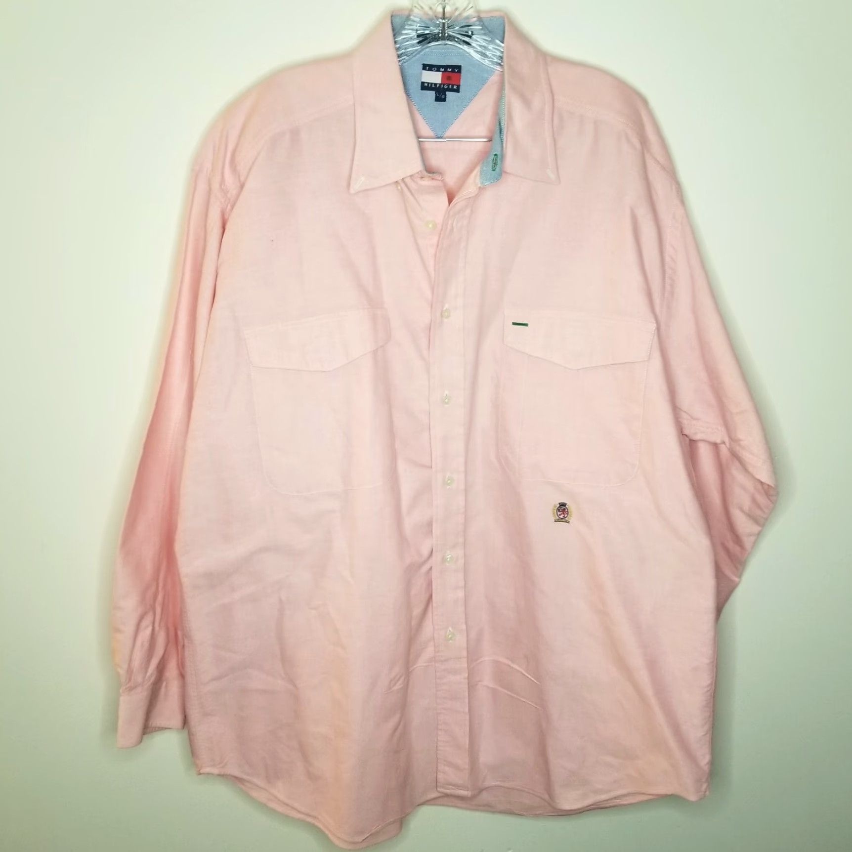 Tommy Hilfiger Tommy Hilfiger Mens Pink Long Sleeve Button-Up Shirt L Size US L / EU 52-54 / 3 - 2 Thumbnail