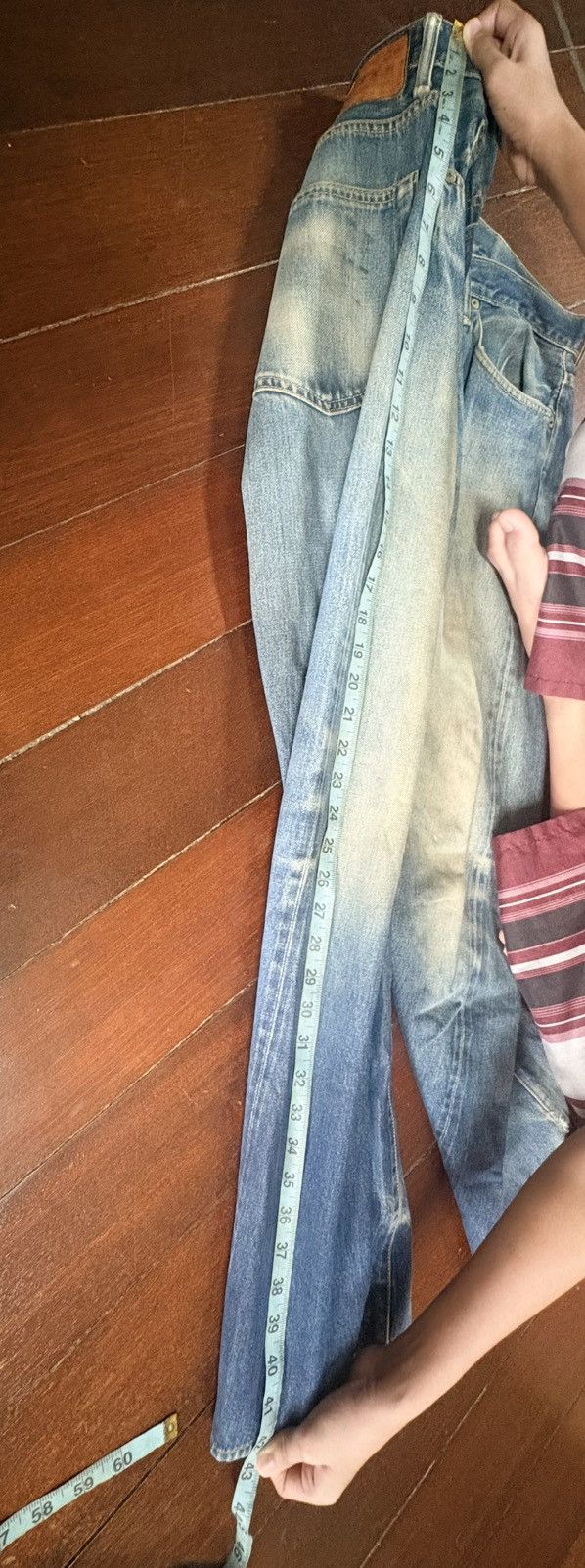 Vintage SICK 👊🏻🔥🔥 SEWING CHOP JAPANES BRAND JEANS SELVEDGE DISTRESSED Size US 32 / EU 48 - 24 Thumbnail