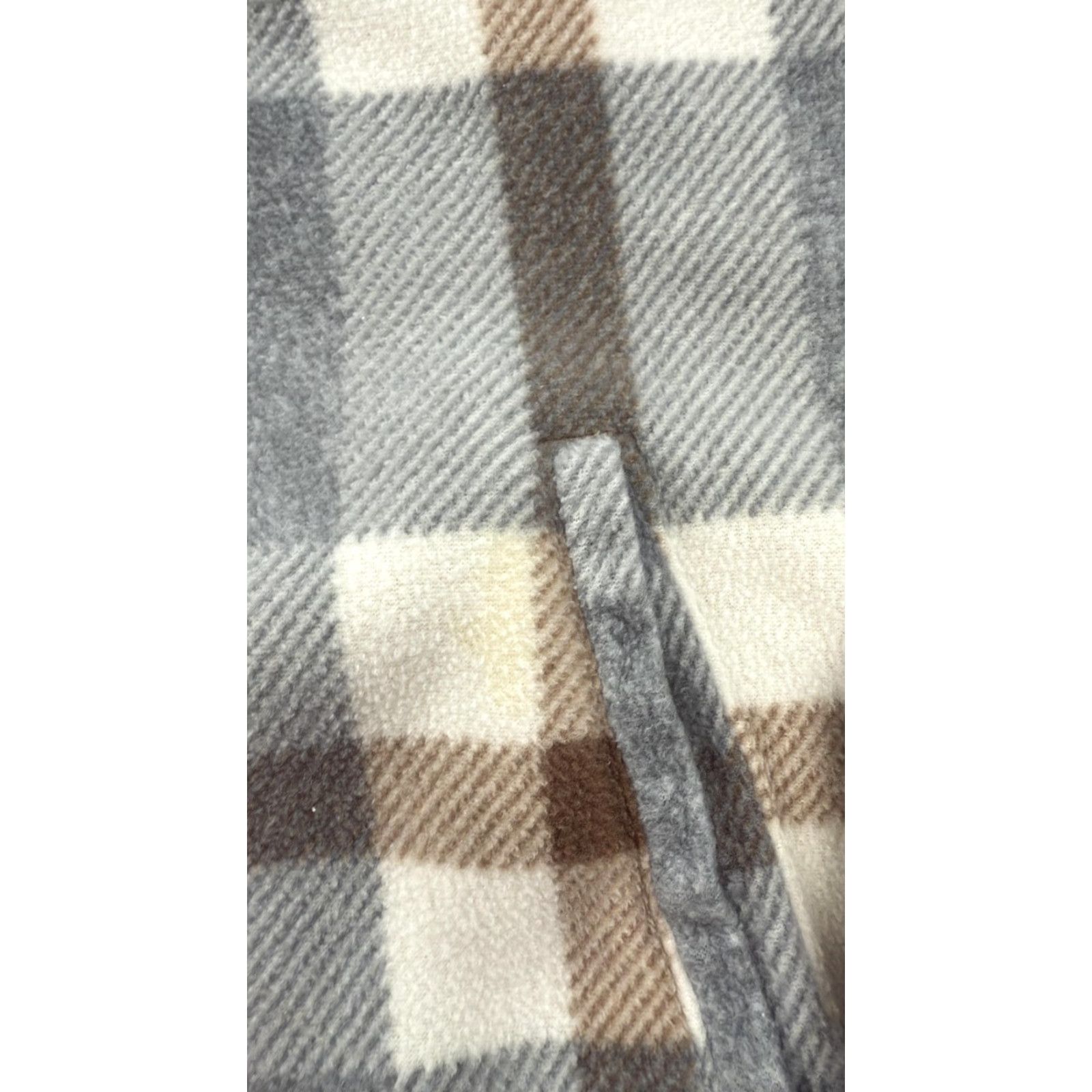 Vintage Sage Collective Jacket Womens 2XL Gray Plaid Sherpa Lined Fleece Button Up Warm Size XXL / US 16-18 / IT 52-54 - 3 Thumbnail