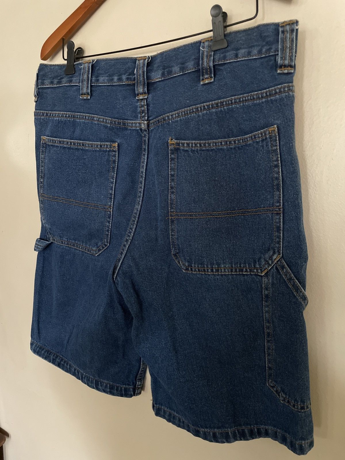 Designer × Vintage BLUE MOUNTAIN Denim Jean Shorts Jorts 36 Carpenter relaxed 🏔️ Size US 36 / EU 52 - 7 Thumbnail