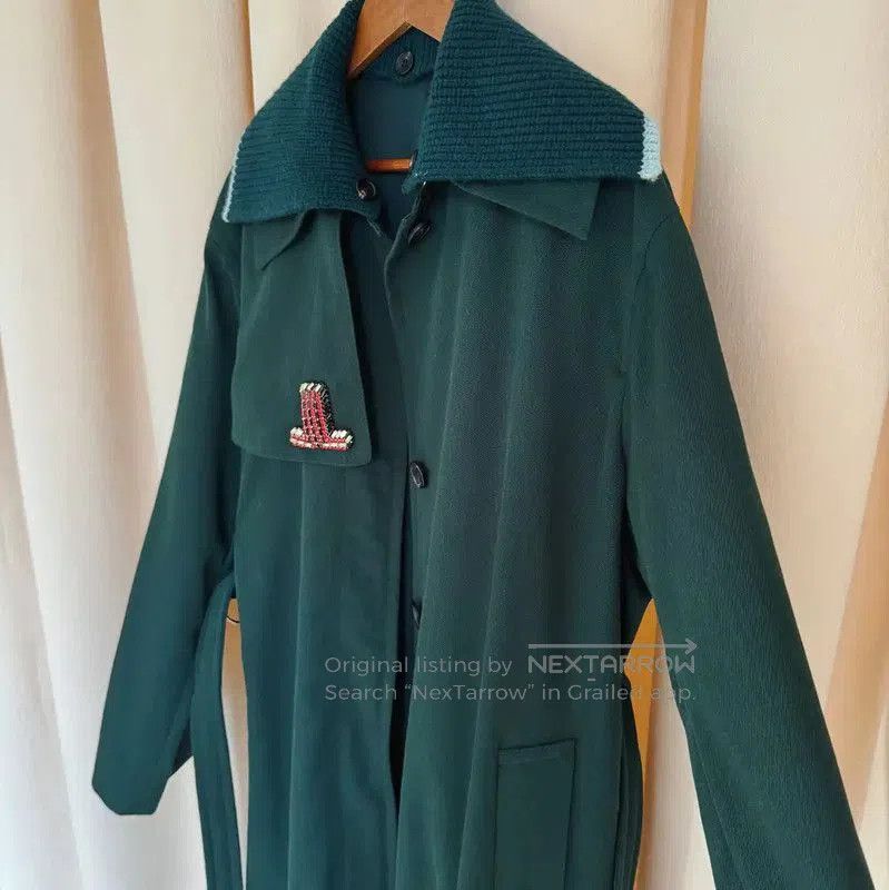 Lanvin Lanvin Women's Green Wool Trench Coat . Size M / US 6-8 / IT 42-44 - 4 Thumbnail
