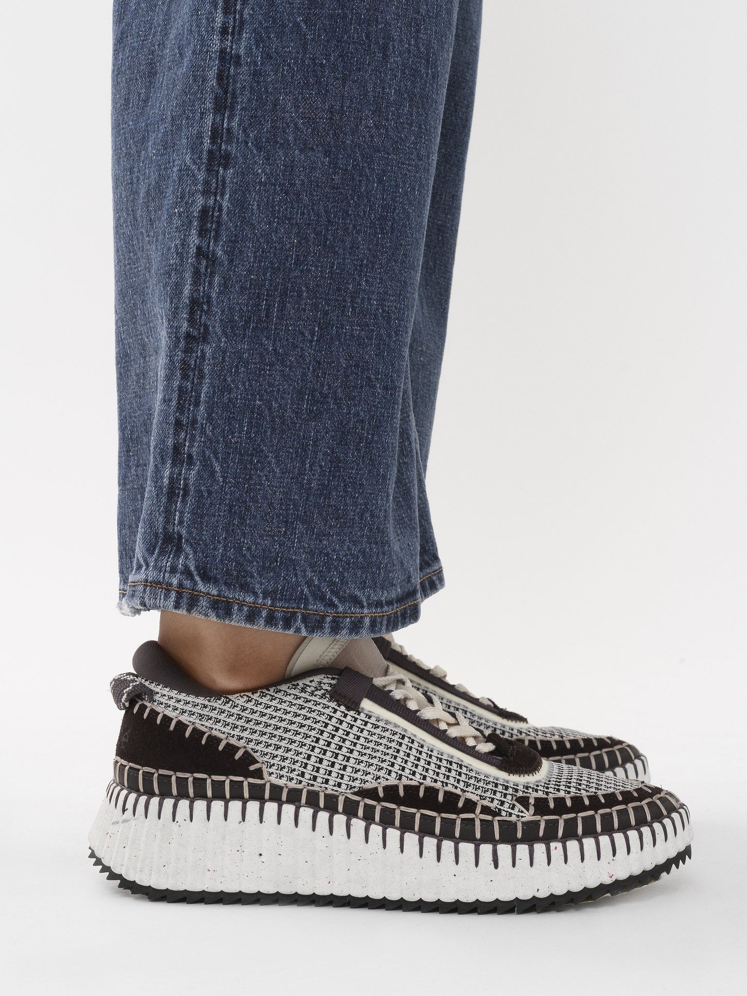 Chloe oc11z0525 Nama Sneakers in Black/White Size US 9 / IT 39 - 4 Thumbnail
