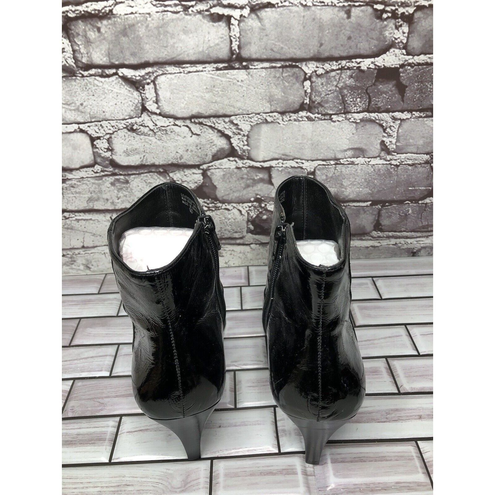 Aigner Etienne Aigner Filly Black Patent Leather Side Zipper Heel B Size US 9.5 / IT 39.5 - 5 Thumbnail