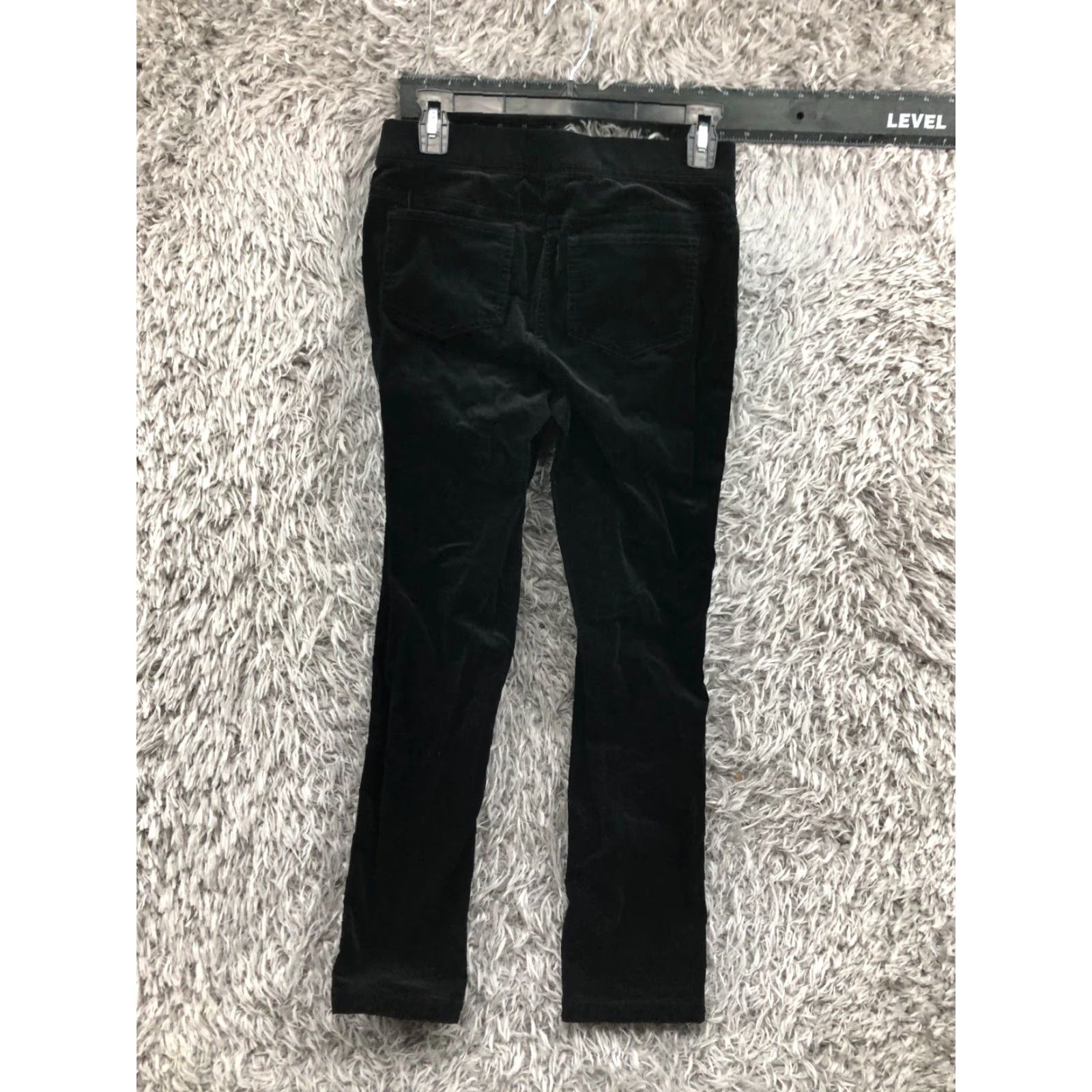 Vintage Rafaella Sport Comfort Pull On Pants Womens 4P Petite Black Straight Leg pants Mid Rise Dress Pants Knit Polyester Flat Front 28W Inseam 29in Size 27" / US 4 / IT 40 - 5 Thumbnail