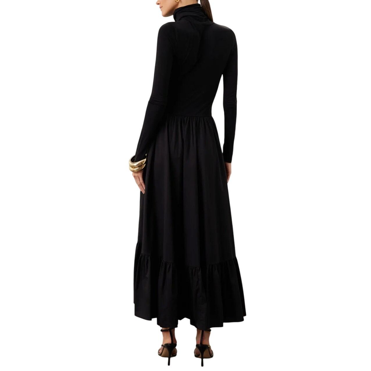 CAROLINE CONSTAS Caroline Constas Melissa Long Sleeve Dress in Black, Size M Size M / US 6-8 / IT 42-44 - 3 Thumbnail