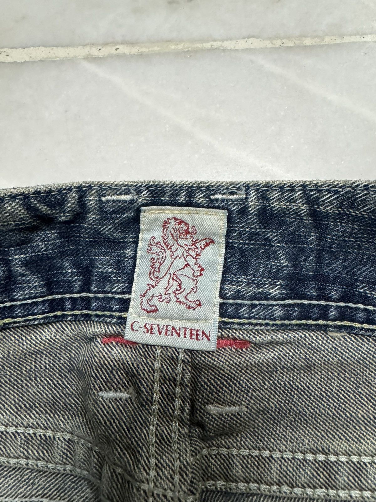 Tornado Mart 💥FLARE💥90's STYLE C-SEVENTEEN WHISKER CLAWMARK BELL BOTTOM Size US 29 - 7 Thumbnail