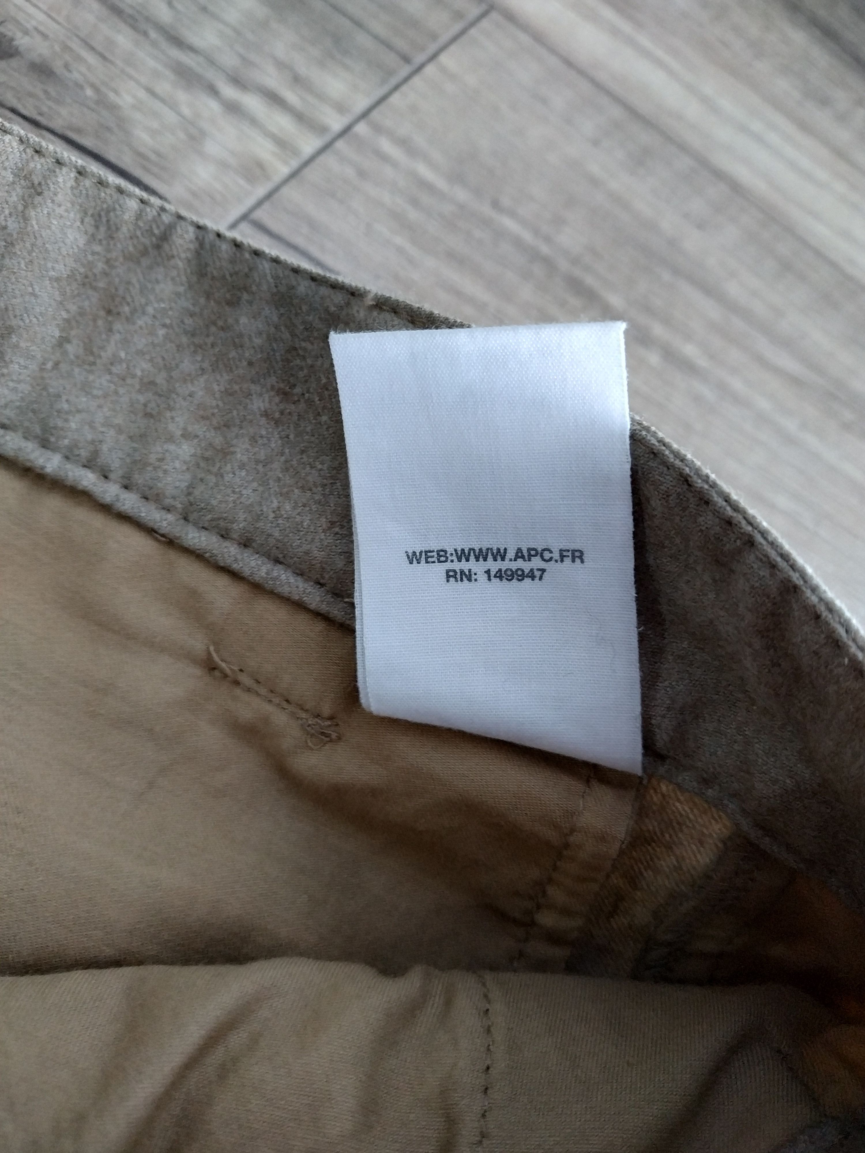 A.P.C. × Designer A.P.C. Paris Women's Wool Beige Chino Pants, s. 42 (XL) Size 30" / US 8 / IT 44 - 12 Thumbnail