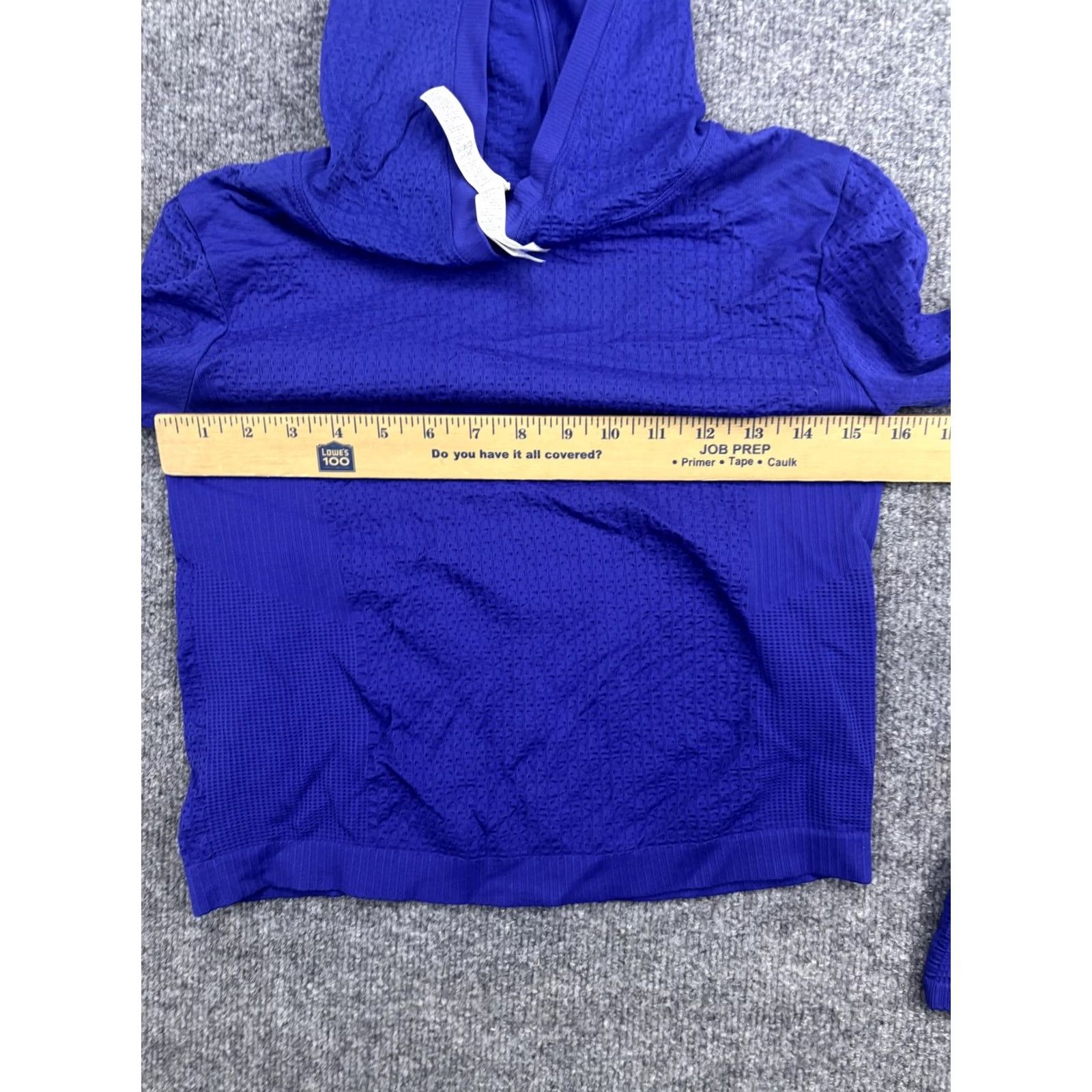 Athleta Athleta Hoodie Womens S Blue/Purple Lightweight Knit Pullover V Neck Athletic Size S / US 4 / IT 40 - 5 Thumbnail