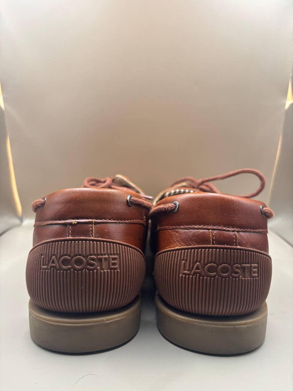 Lacoste Lacoste Nautic 120 2 Brown Leather Boat Shoes US 12 EUR 46 Size US 12 / EU 45 - 13 Thumbnail