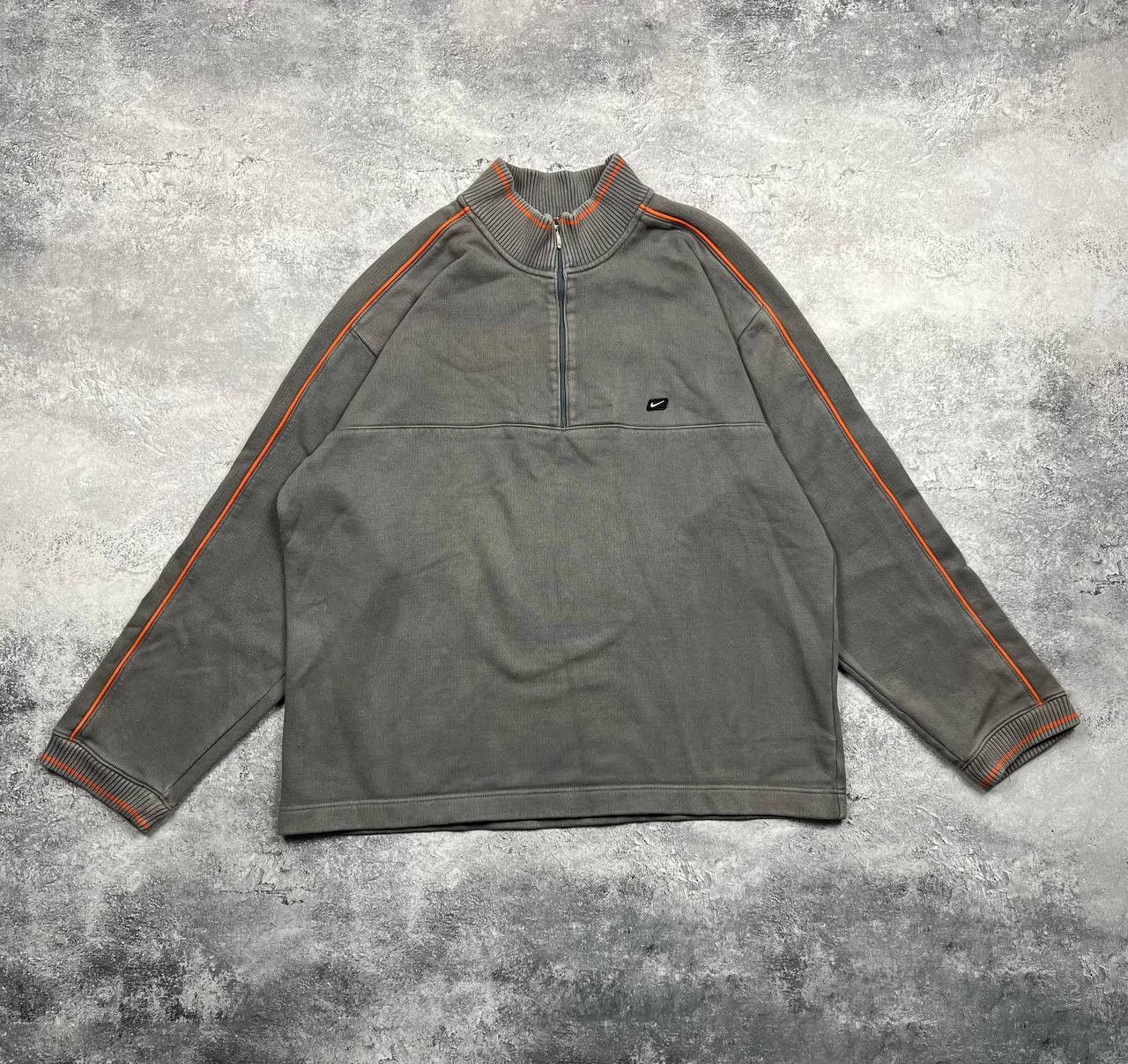 Nike Vintage Nike Zip 1/4 Zip Faded Boxy Japanese Y2K Swoosh Logo Size US XL / EU 56 / 4 - 1 Thumbnail