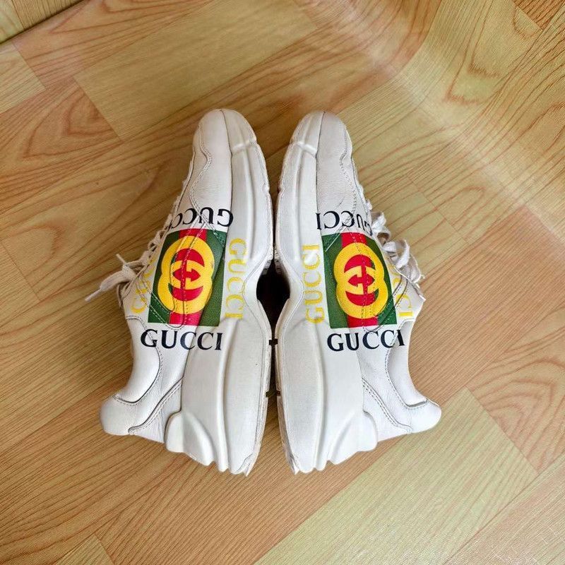 Gucci Gucci Rhyton Low-top Sneakers with Double G Logo - Size US 8.5 / EU 41-42 - 2 Thumbnail