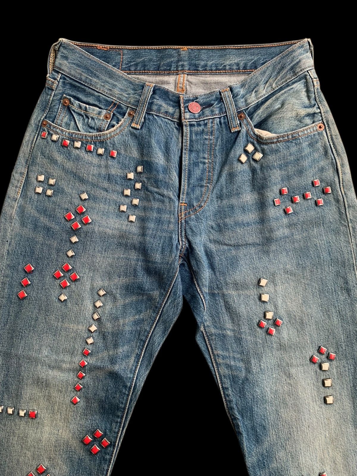 Japanese Brand × Levi's × Vintage Vintage Levi's 501 Custom Studded Jeans👖 Size 28" / US 6 / IT 42 - 4 Thumbnail