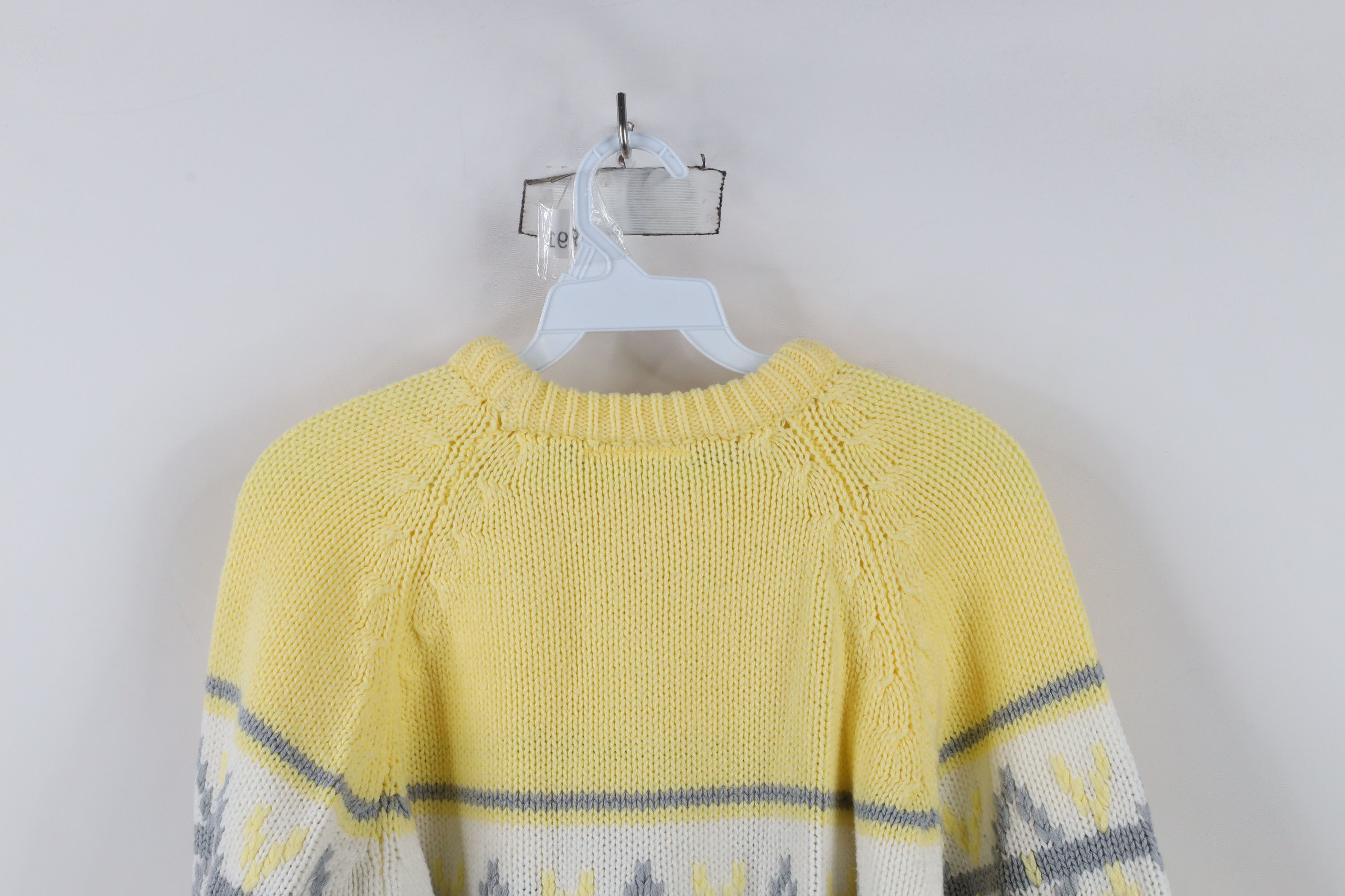 Vintage Vintage 90s Streetwear Argyle Diamond Chunky Knit Sweater Size L / US 10 / IT 46 - 7 Thumbnail