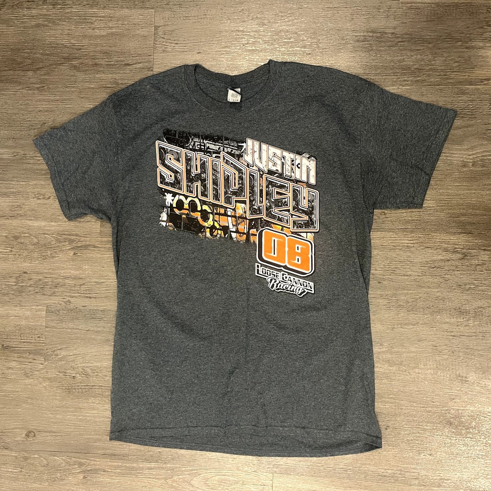 NASCAR Vintage Justin Shipley Graphic Racing Tee Size US L / EU 52-54 / 3 - 2 Thumbnail
