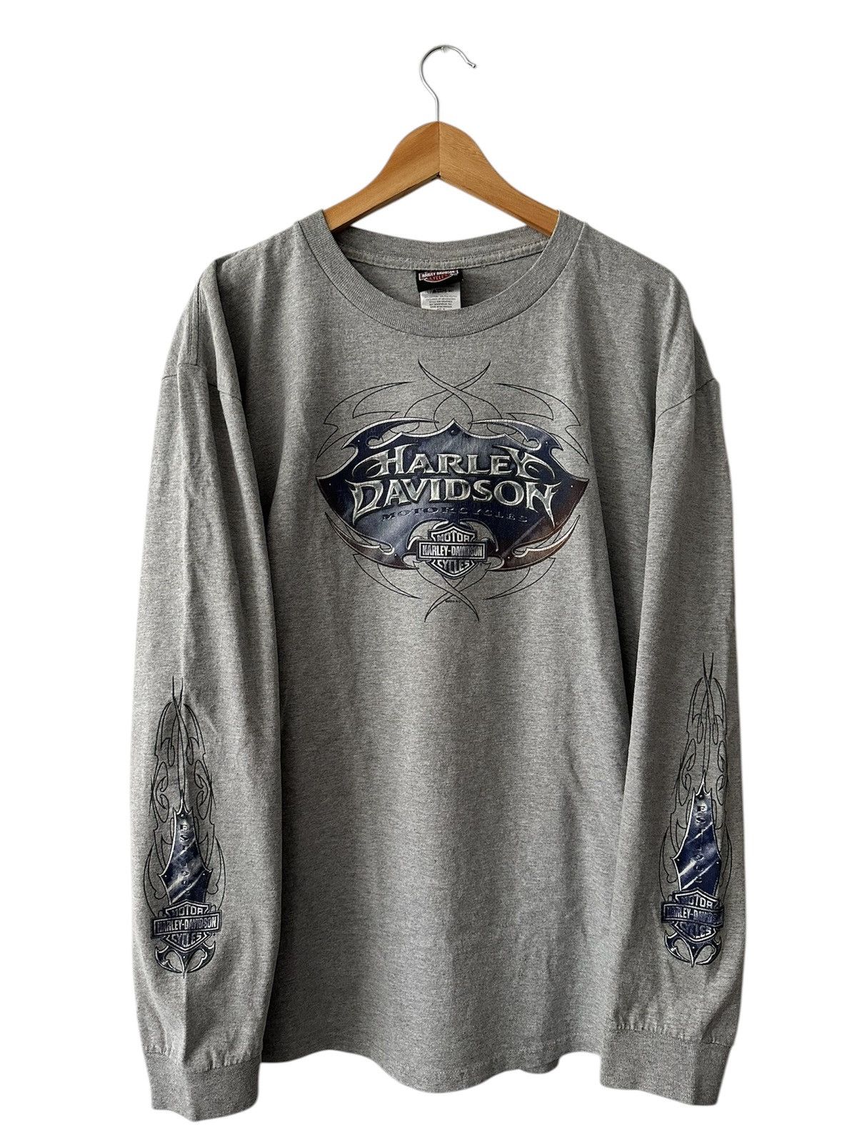 Harley Davidson Vintage Harley Davidson Flame Longsleeve Size US XL / EU 56 / 4 - 2 Thumbnail
