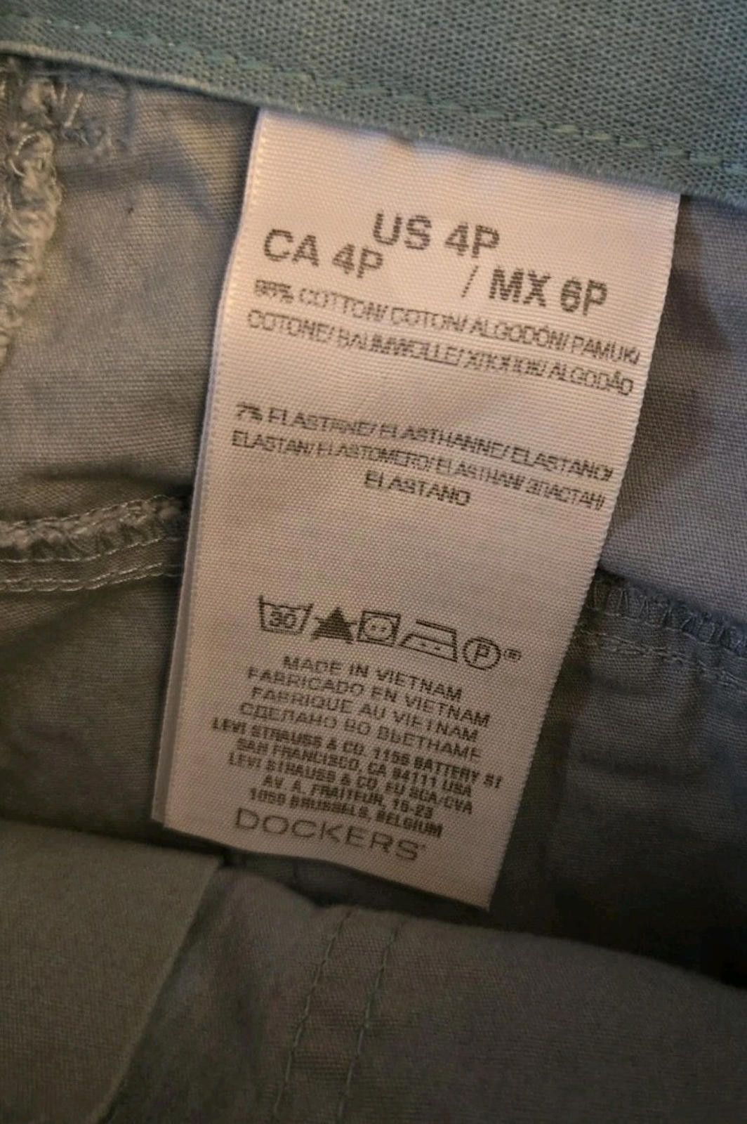 Dockers Dockers Capri Pants Muted Blue Green Sure Fit Chino Sz 4 P E Size 27" / US 4 / IT 40 - 10 Thumbnail