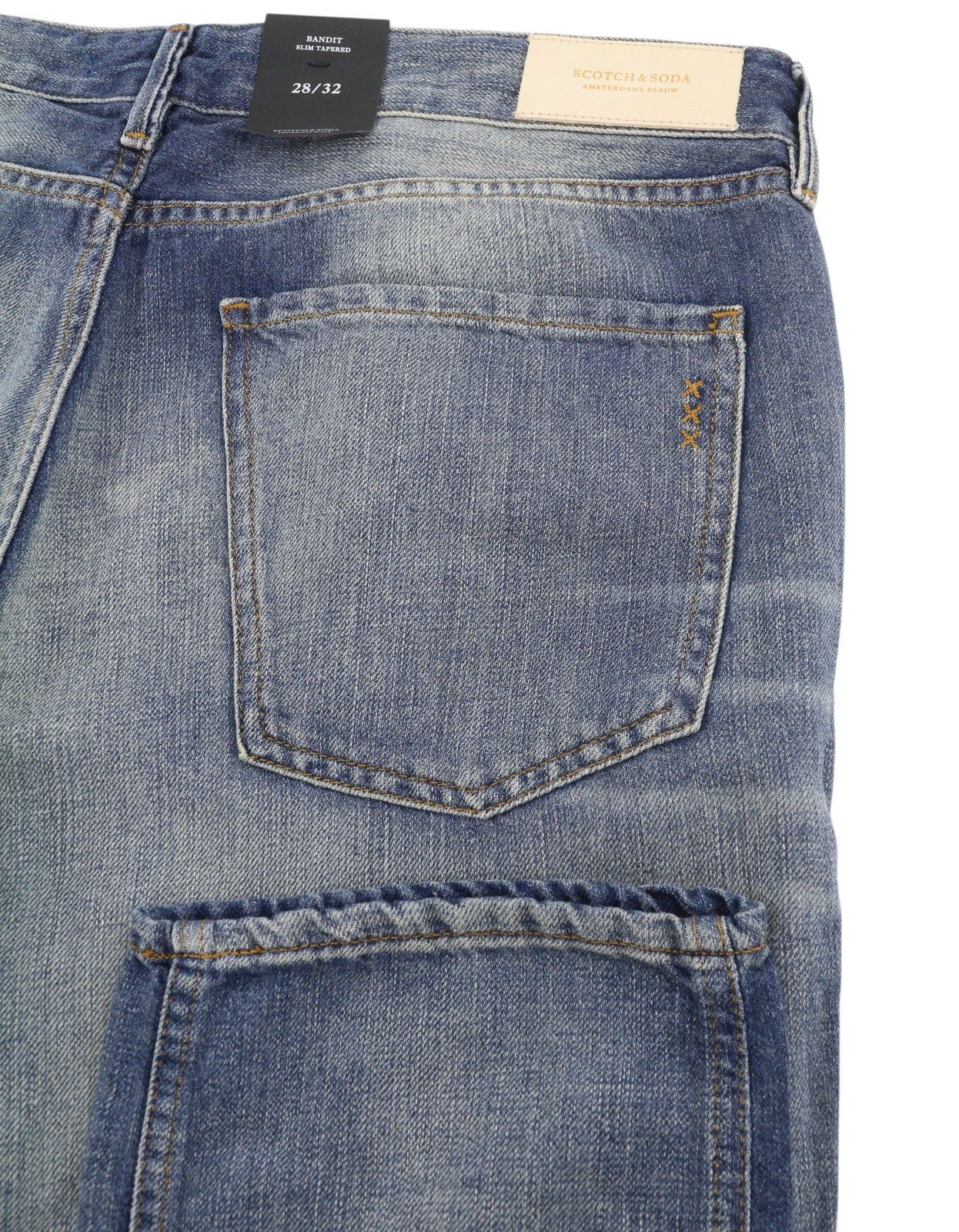 Scotch & Soda BANDIT W28/L32 Blue Linen Blend Slim Tapered 91018 Size 28" / US 6 / IT 42 - 4 Thumbnail