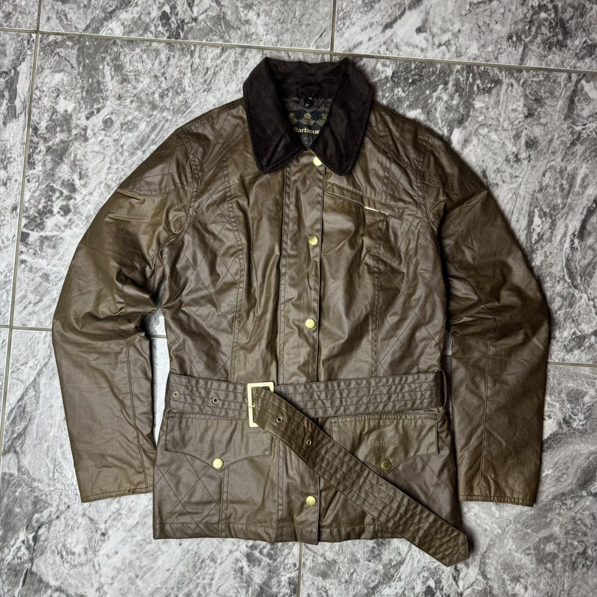 Barbour × Vintage Barbour Wax Jacket Quilted Brown Size 10 Size M / US 6-8 / IT 42-44 - 1 Thumbnail
