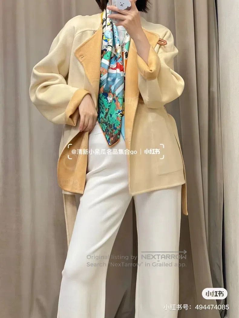 Hermes Hermes Oatmeal Double-faced Cashmere Overcoat Size XS / US 0-2 / IT 36-38 - 8 Thumbnail