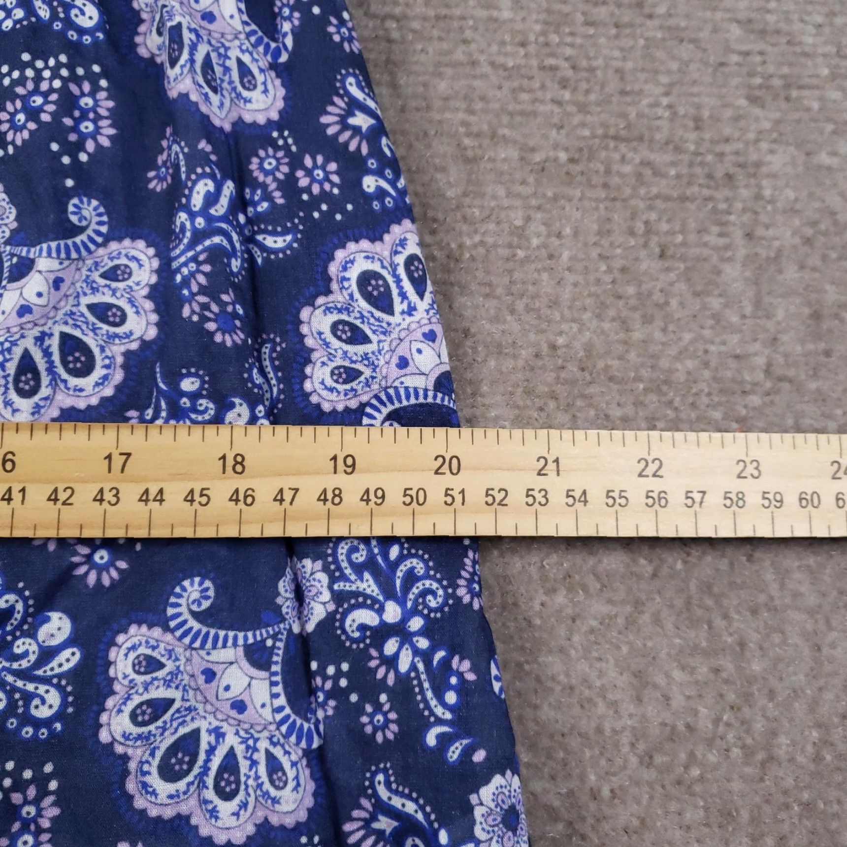Vintage VINTAGE La Plage Jordan Tunic Dress Womens 2XS Blue Floral 3/4 Sleeve V-Neck Short Dress Womens XXS Blue Floral 3/4 Sleeve V-Neck Pullover Dress Size XXS / US 00 / IT 34 - 4 Thumbnail