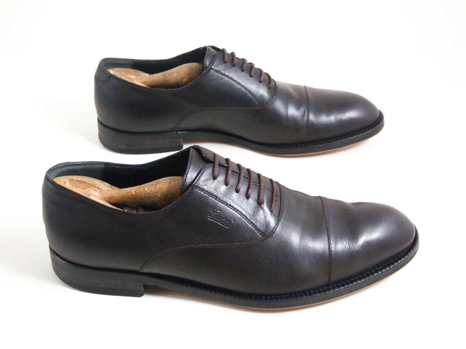 Gucci Gucci Cap Toe Derby Oxfords Brown Leather EU 41 US 8 $680 Size US 8 / EU 41 - 4 Thumbnail