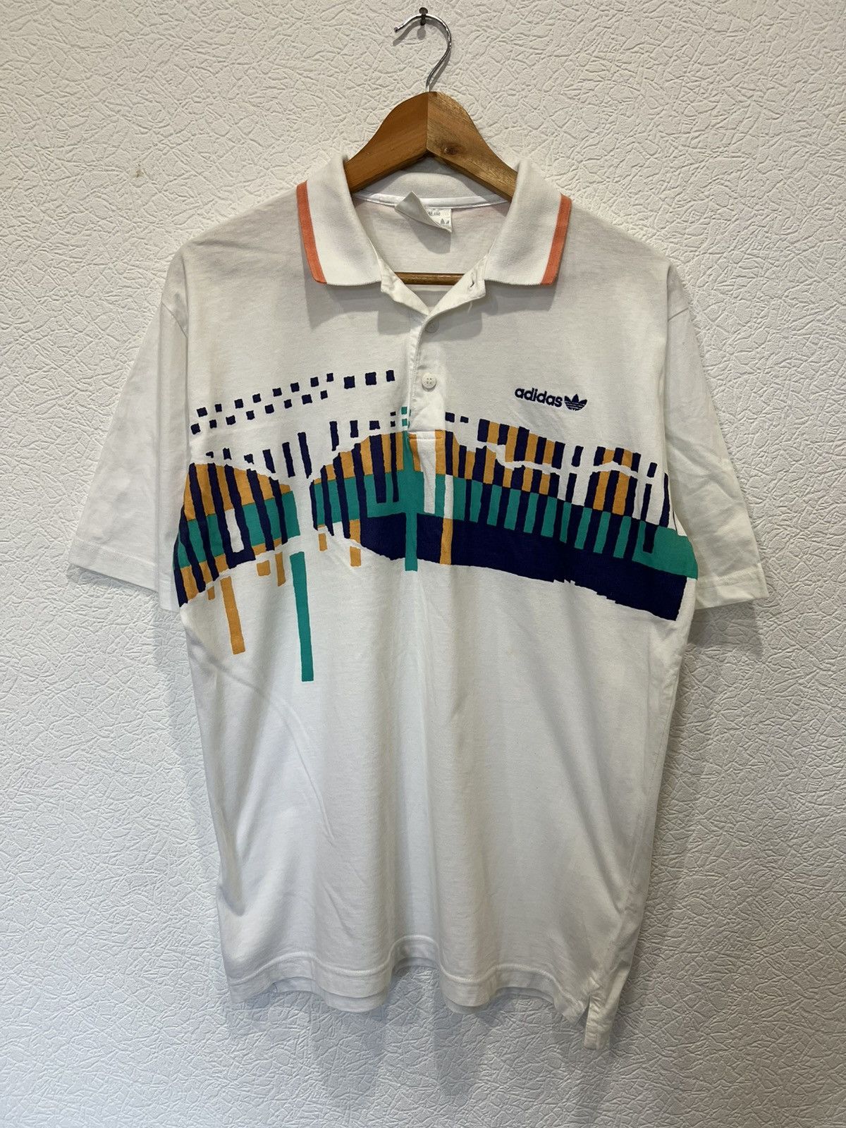 Adidas Vintage 90s Adidas Polo Shirt Mens Size US L / EU 52-54 / 3 - 1 Thumbnail