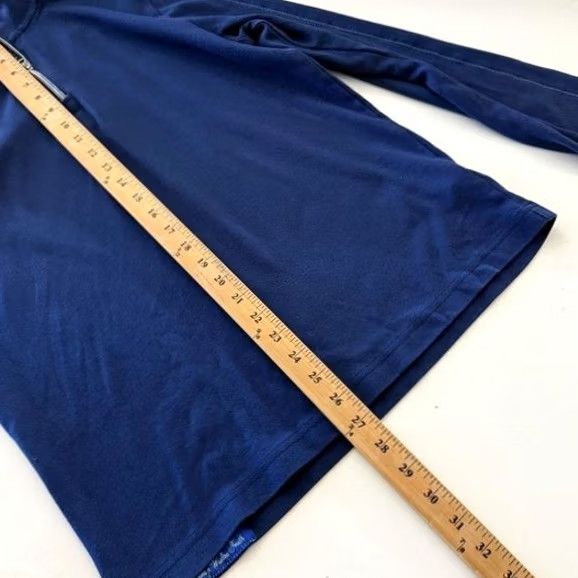 Robert Graham Robert Graham Sweater Pullover 1/4 Zip Navy Blue Cotton Men M Mock Neck Regular Size Size US M / EU 48-50 / 2 - 7 Thumbnail