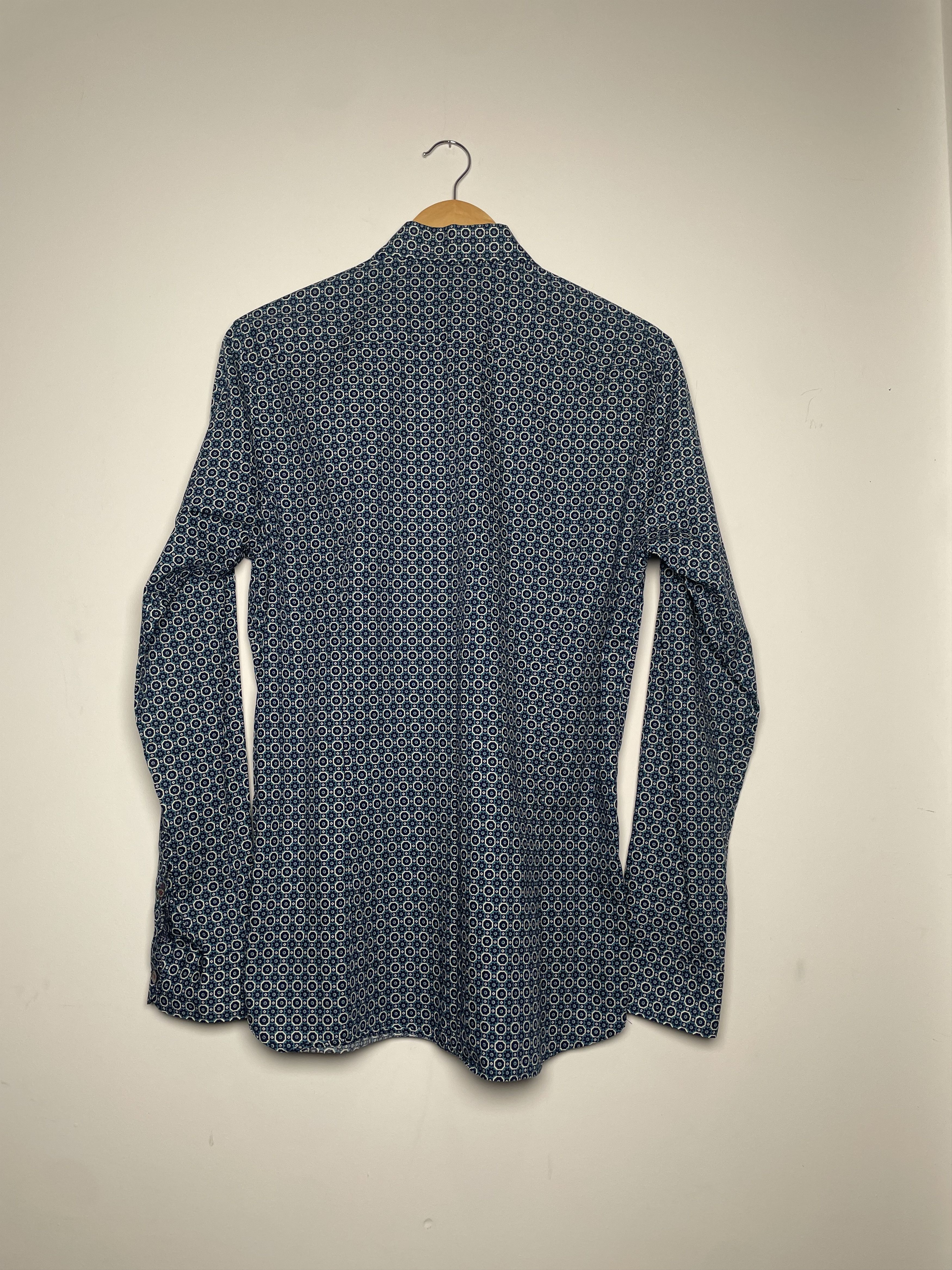 Ted Baker Ted Baker London Teal Geometric Print Shirt Size 3 M Size US M / EU 48-50 / 2 - 4 Thumbnail