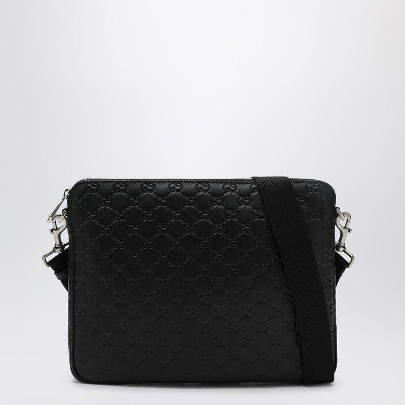 Gucci Gucci Medium Black Gg Emblem Shoulder Bag Size ONE SIZE - 1 Thumbnail