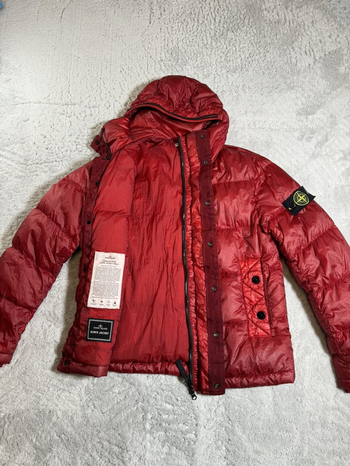 Stone Island Stone Island 2011 Red Garment Dyed Down Filled