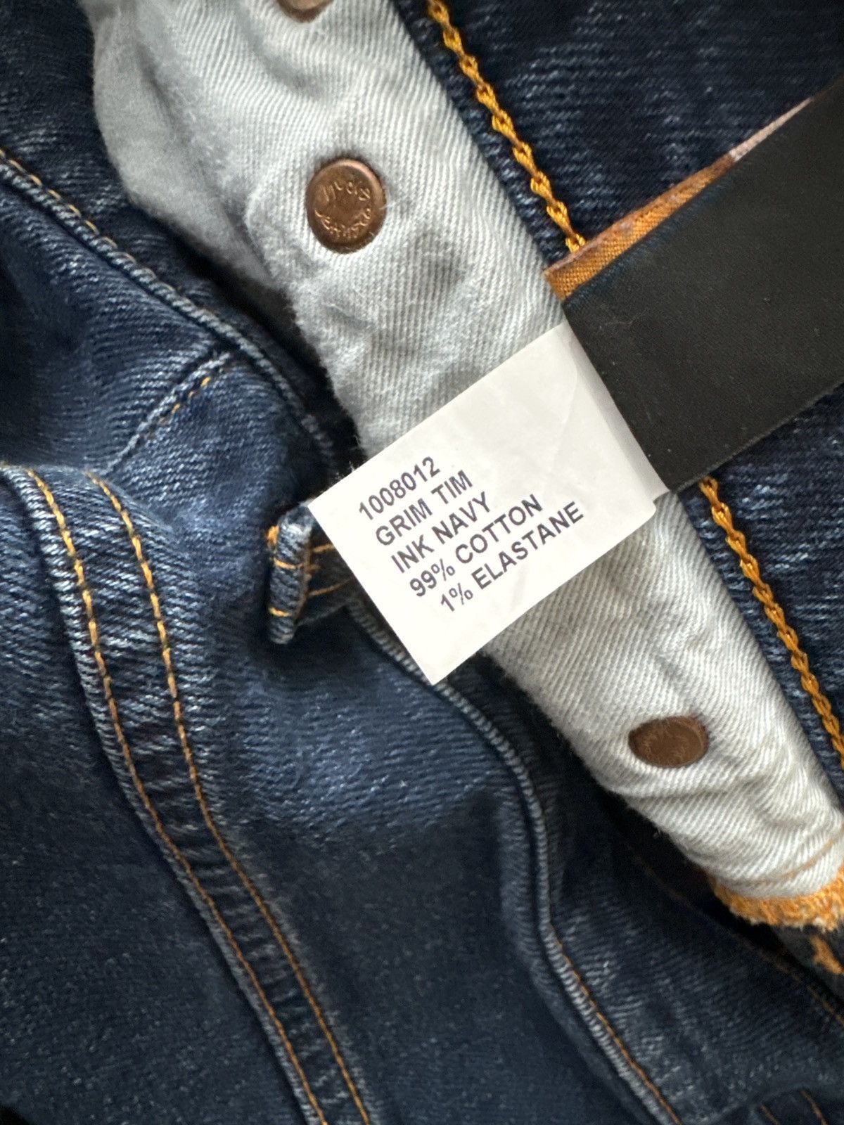Nudie Jeans × Vintage Nudie Jeans Grim Tim Ink Navy Jeans Size US 31 - 6 Thumbnail